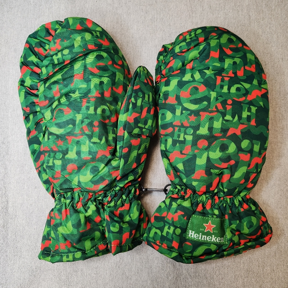 Heineken Mitts Festive Brand New Size Large